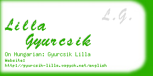 lilla gyurcsik business card